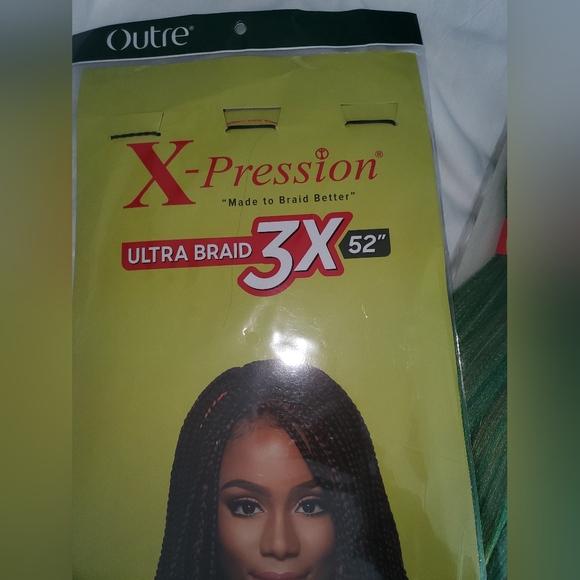 : prestretched 52" xpresstion rasta braiding hair ice red yellow gold green - Picture 5 of 8